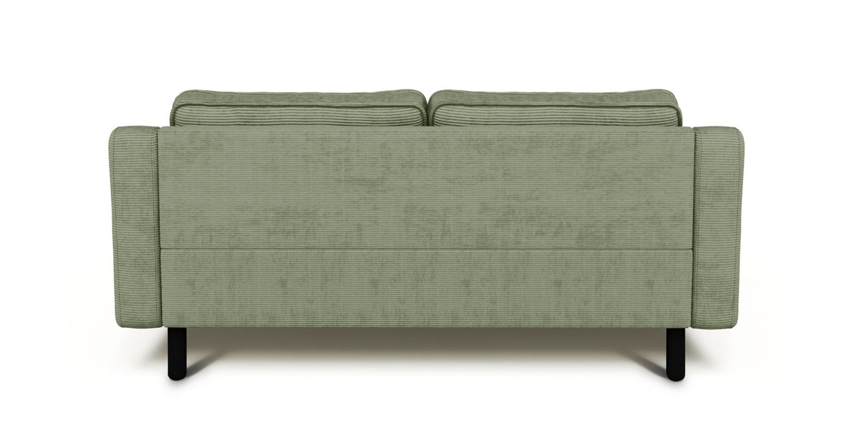 Klem Slim İkili Koltuk Silindir Ahşap Ayak - Fitilli Kadife