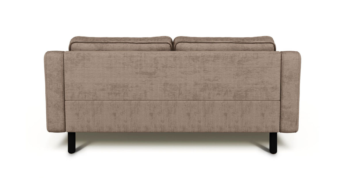 Klem Slim İkili Koltuk Silindir Ahşap Ayak - Fitilli Kadife