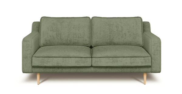 Klem Slim İkili Koltuk Ahşap Ayak - Fitilli Kadife