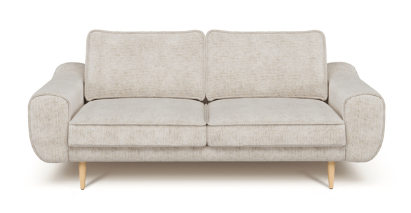 Klem İkili Koltuk Ahşap Ayak - Doğal Doku