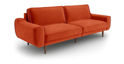 Klem Üçlü Koltuk Large Ahşap Ayak - Kadife