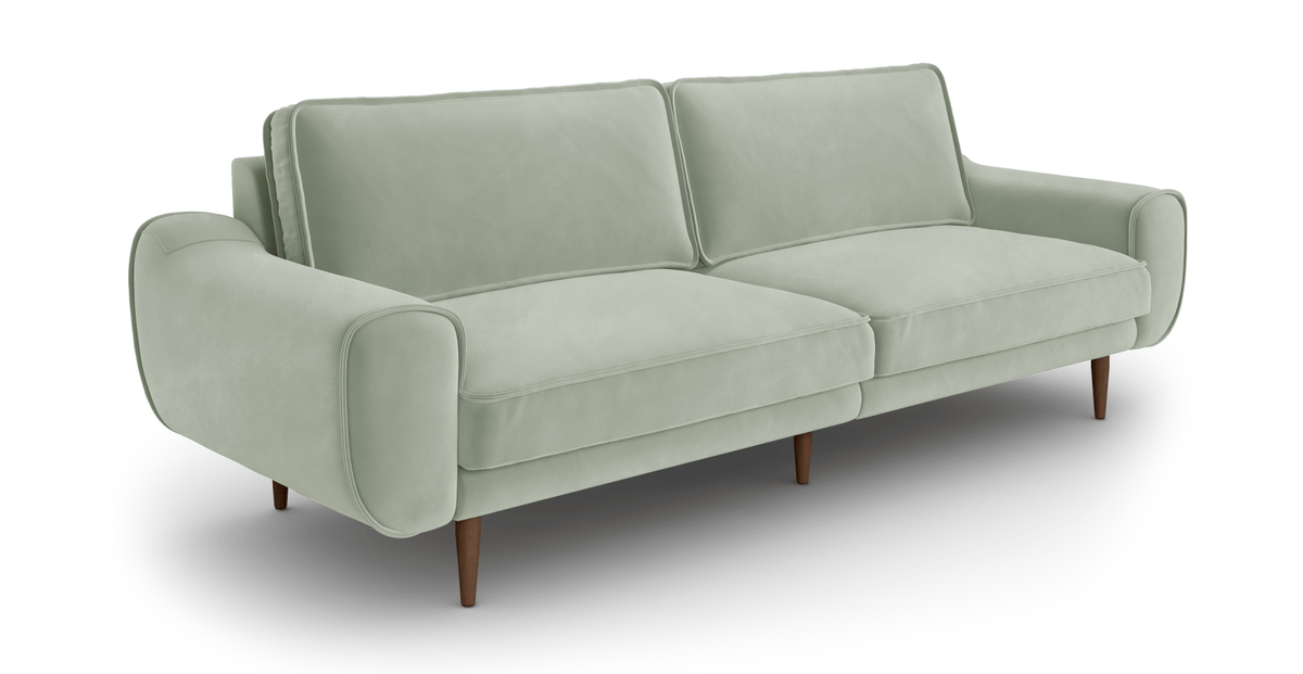 Klem Üçlü Koltuk Large Ahşap Ayak - Kadife