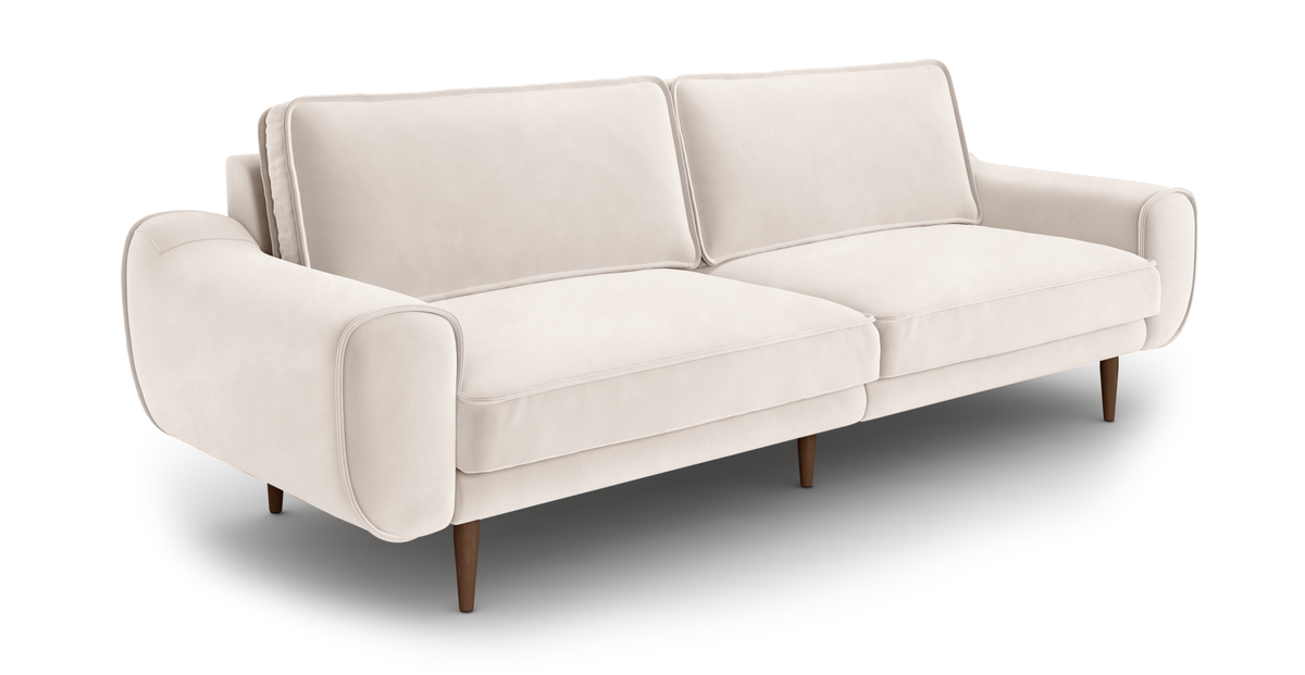 Klem Üçlü Koltuk Large Ahşap Ayak - Kadife