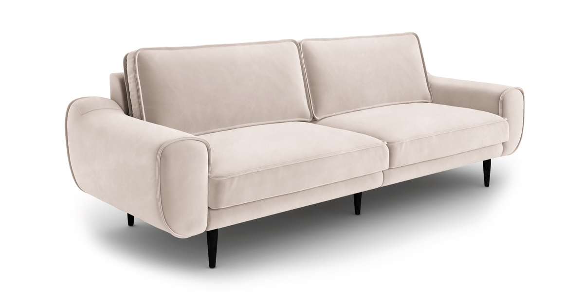 Klem Üçlü Koltuk Large Ahşap Ayak - Kadife