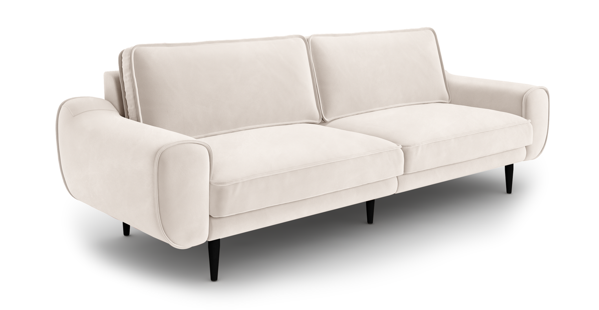 Klem Üçlü Koltuk Large Ahşap Ayak - Kadife