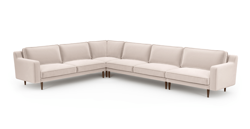 Klem Slim 383 x 283 Köşe Ahşap Ayak - Kadife