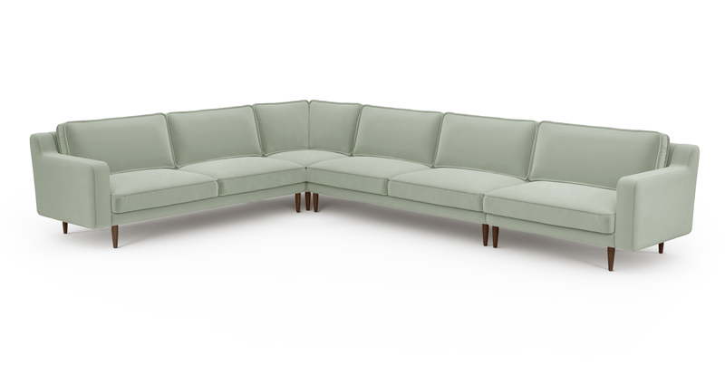 Klem Slim 383 x 283 Köşe Ahşap Ayak - Kadife