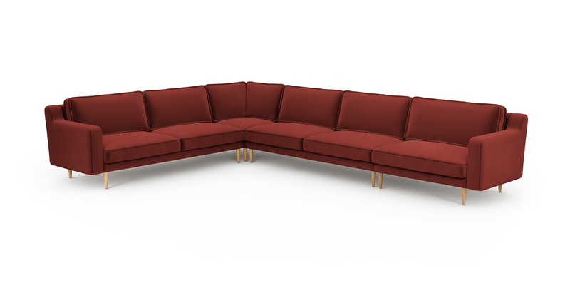 Klem Slim 383 x 283 Köşe Ahşap Ayak - Kadife