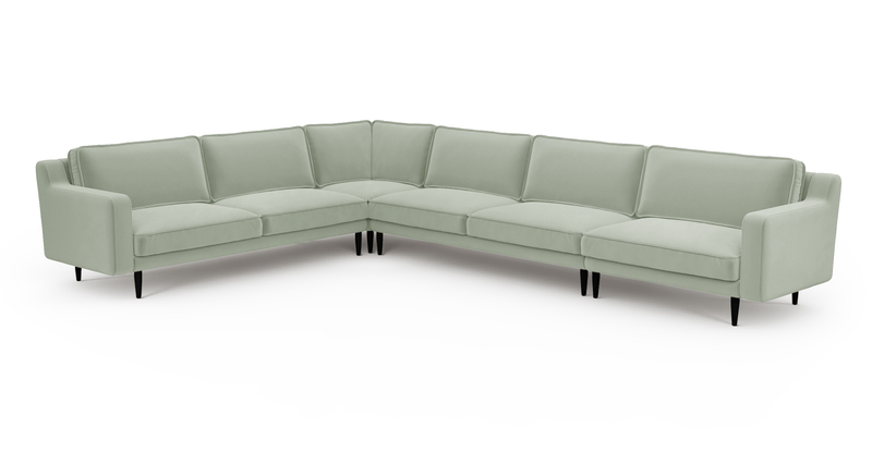 Klem Slim 383 x 283 Köşe Ahşap Ayak - Kadife