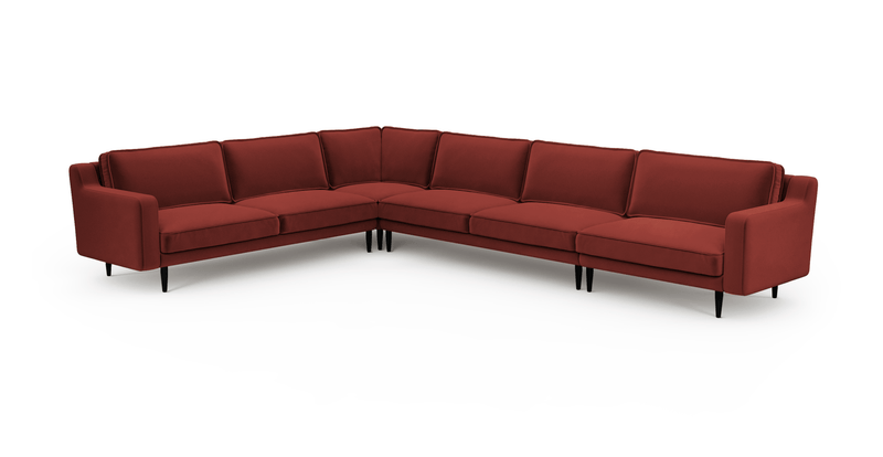 Klem Slim 383 x 283 Köşe Ahşap Ayak - Kadife