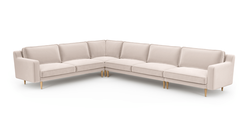 Klem Slim 383 x 283 Köşe Ahşap Ayak - Kadife