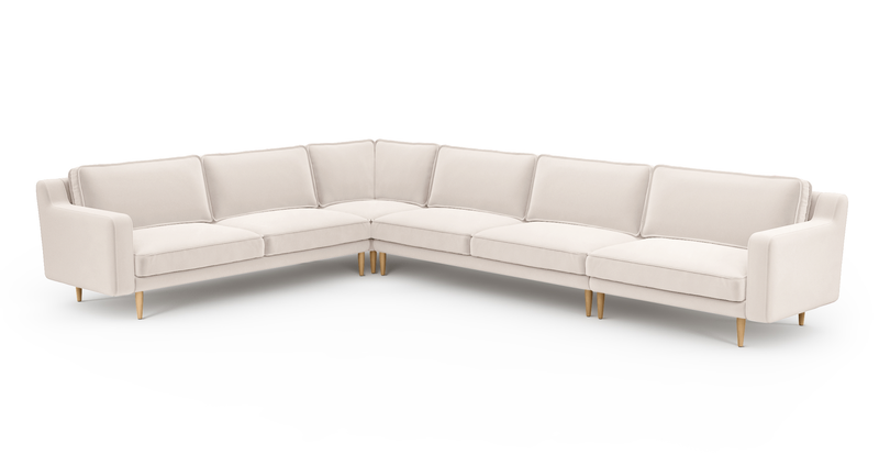 Klem Slim 383 x 283 Köşe Ahşap Ayak - Kadife