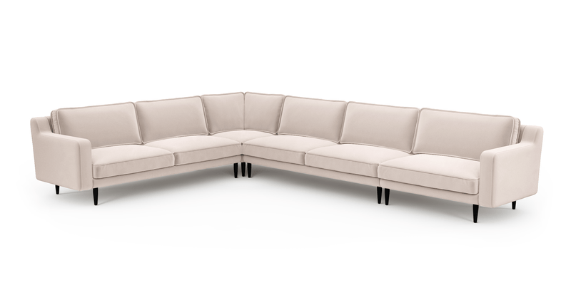 Klem Slim 383 x 283 Köşe Ahşap Ayak - Kadife