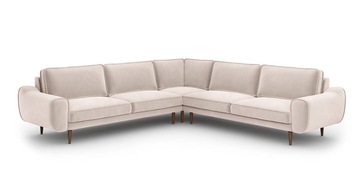 Klem 290 x 290 Köşe Ahşap Ayak - Kadife