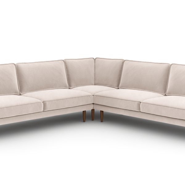 Klem 290 x 290 Köşe Ahşap Ayak - Kadife | Normod