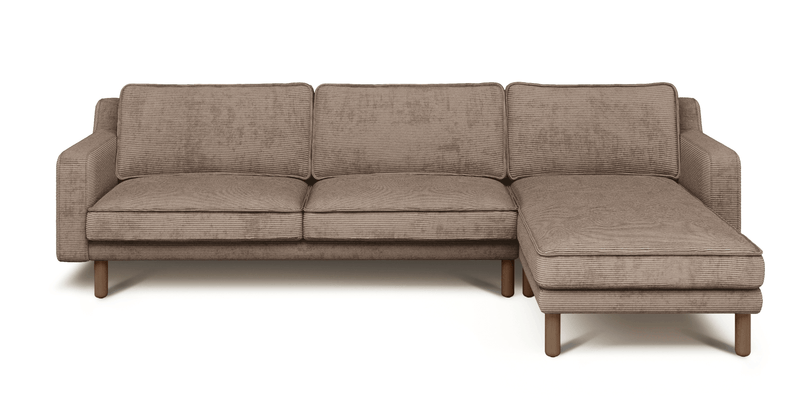 Klem Slim 292 x 171 Köşe Silindir Ahşap Ayak - Fitilli Kadife