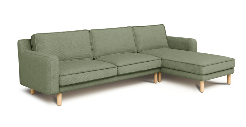 Klem Slim 292 x 171 Köşe Silindir Ahşap Ayak - Fitilli Kadife