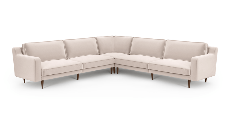 Klem Slim 303 x 303 Köşe Ahşap Ayak - Kadife
