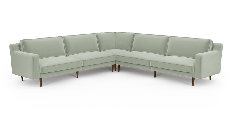 Klem Slim 303 x 303 Köşe Ahşap Ayak - Kadife
