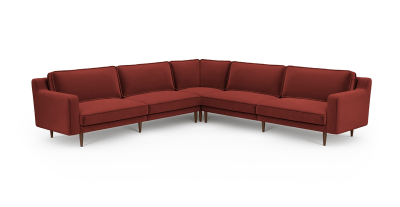 Klem Slim 303 x 303 Köşe Ahşap Ayak - Kadife