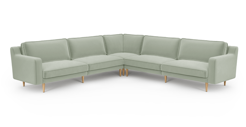 Klem Slim 303 x 303 Köşe Ahşap Ayak - Kadife