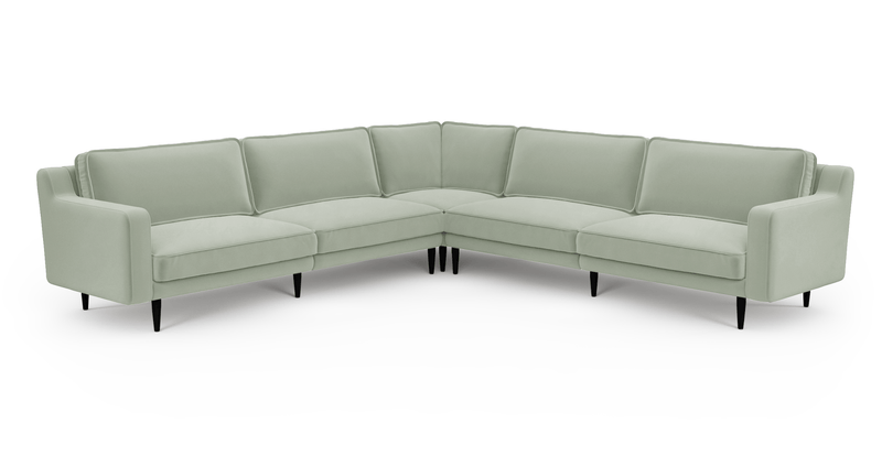 Klem Slim 303 x 303 Köşe Ahşap Ayak - Kadife