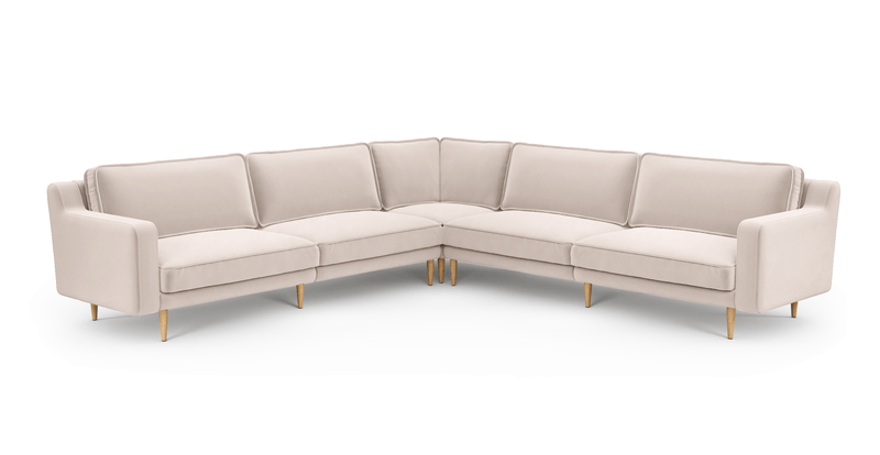 Klem Slim 303 x 303 Köşe Ahşap Ayak - Kadife