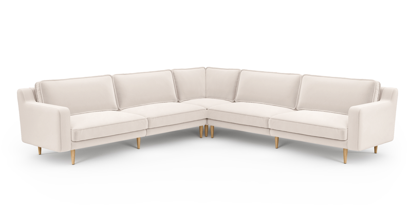 Klem Slim 303 x 303 Köşe Ahşap Ayak - Kadife