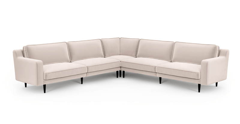 Klem Slim 303 x 303 Köşe Ahşap Ayak - Kadife