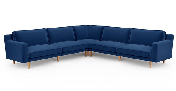 Klem Slim 303 x 303 Köşe Ahşap Ayak - Kadife