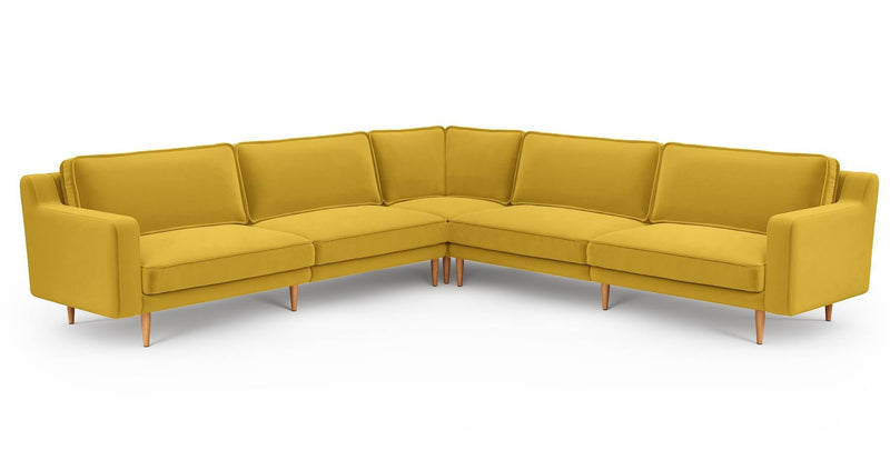 Klem Slim 303 x 303 Köşe Ahşap Ayak - Kadife