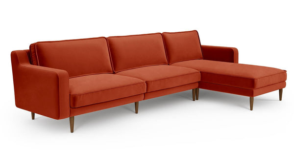 Klem Slim 312 x 171 Köşe Ahşap Ayak - Kadife