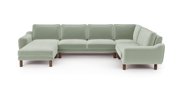 Klem 346 x 210 Köşe Silindir Ahşap Ayak - Kadife