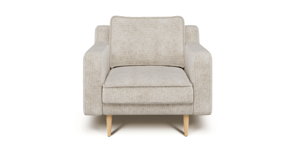 Klem Slim Tekli Koltuk Ahşap Ayak - Doğal Doku