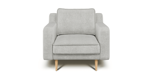 Klem Slim Tekli Koltuk Ahşap Ayak - Doğal Doku