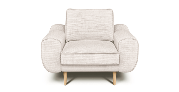 Klem Tekli Koltuk Ahşap Ayak - Fitilli Kadife