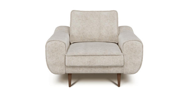 Klem Tekli Koltuk Ahşap Ayak - Doğal Doku