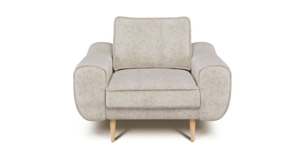 Klem Tekli Koltuk Ahşap Ayak - Doğal Doku