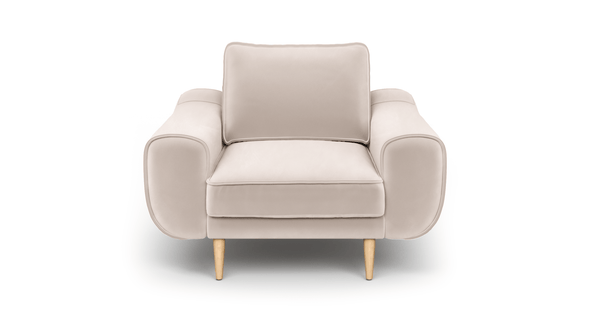 Klem Tekli Koltuk Ahşap Ayak - Kadife