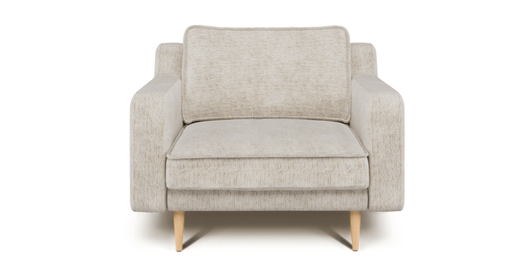 Klem Slim Tekli Koltuk Large Ahşap Ayak - Doğal Doku