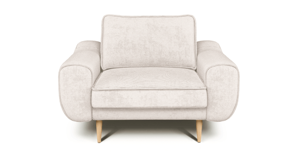 Klem Tekli Koltuk Large Ahşap Ayak - Fitilli Kadife