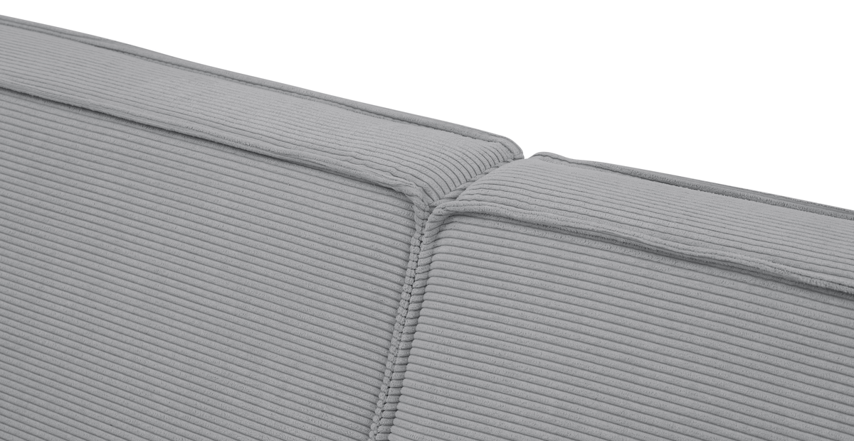 Klem Slim İkili Koltuk Silindir Ahşap Ayak - Fitilli Kadife