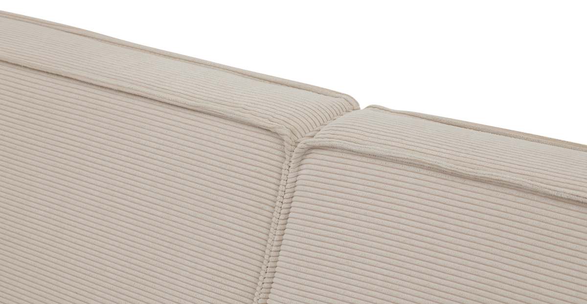 Klem Slim İkili Koltuk Silindir Ahşap Ayak - Fitilli Kadife