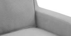 Klem Slim İkili Koltuk Silindir Ahşap Ayak - Fitilli Kadife