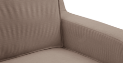 Klem Slim İkili Koltuk Silindir Ahşap Ayak - Fitilli Kadife