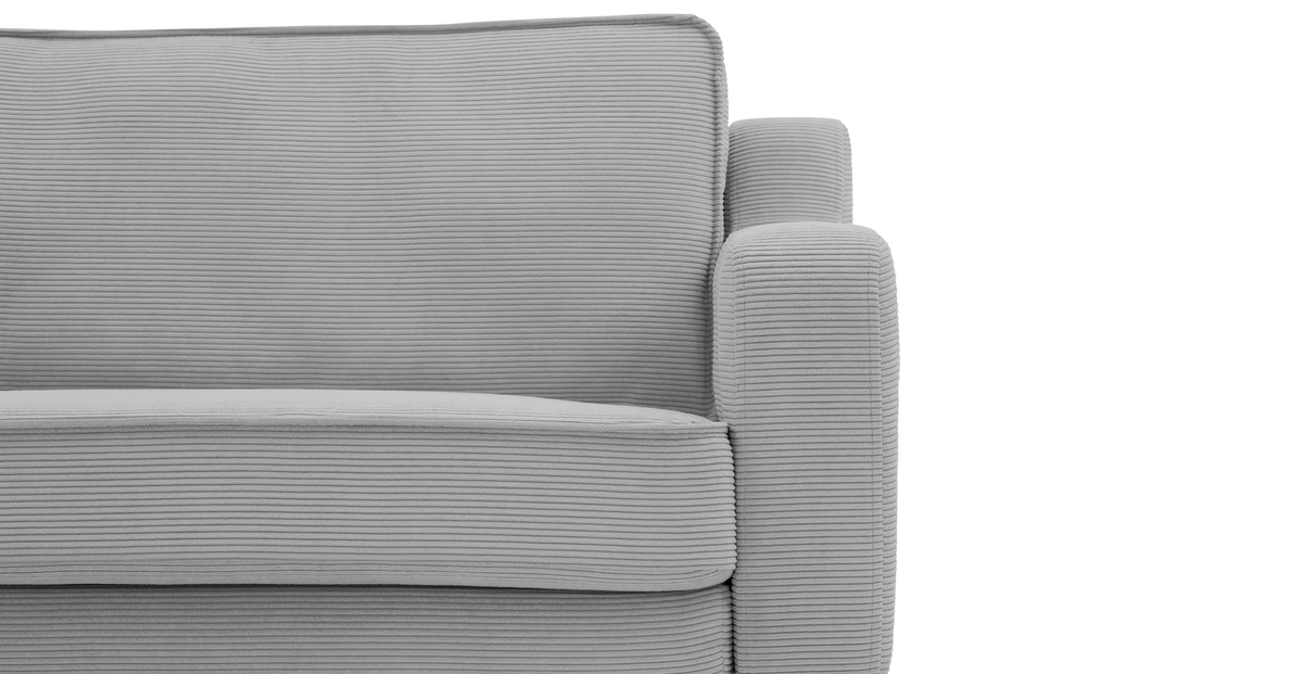 Klem Slim İkili Koltuk Silindir Ahşap Ayak - Fitilli Kadife