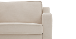 Klem Slim İkili Koltuk Silindir Ahşap Ayak - Fitilli Kadife