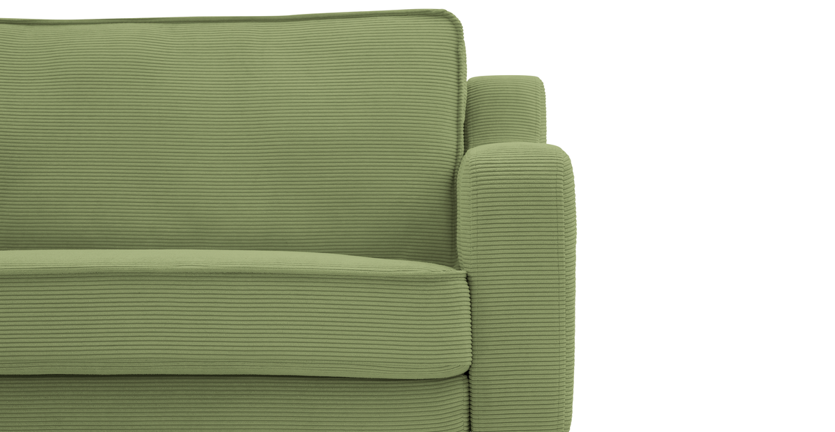 Klem Slim İkili Koltuk Silindir Ahşap Ayak - Fitilli Kadife