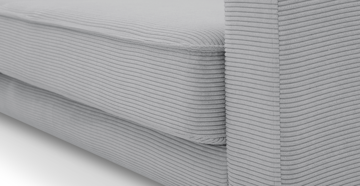 Klem Slim İkili Koltuk Silindir Ahşap Ayak - Fitilli Kadife