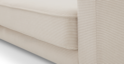 Klem Slim İkili Koltuk Silindir Ahşap Ayak - Fitilli Kadife